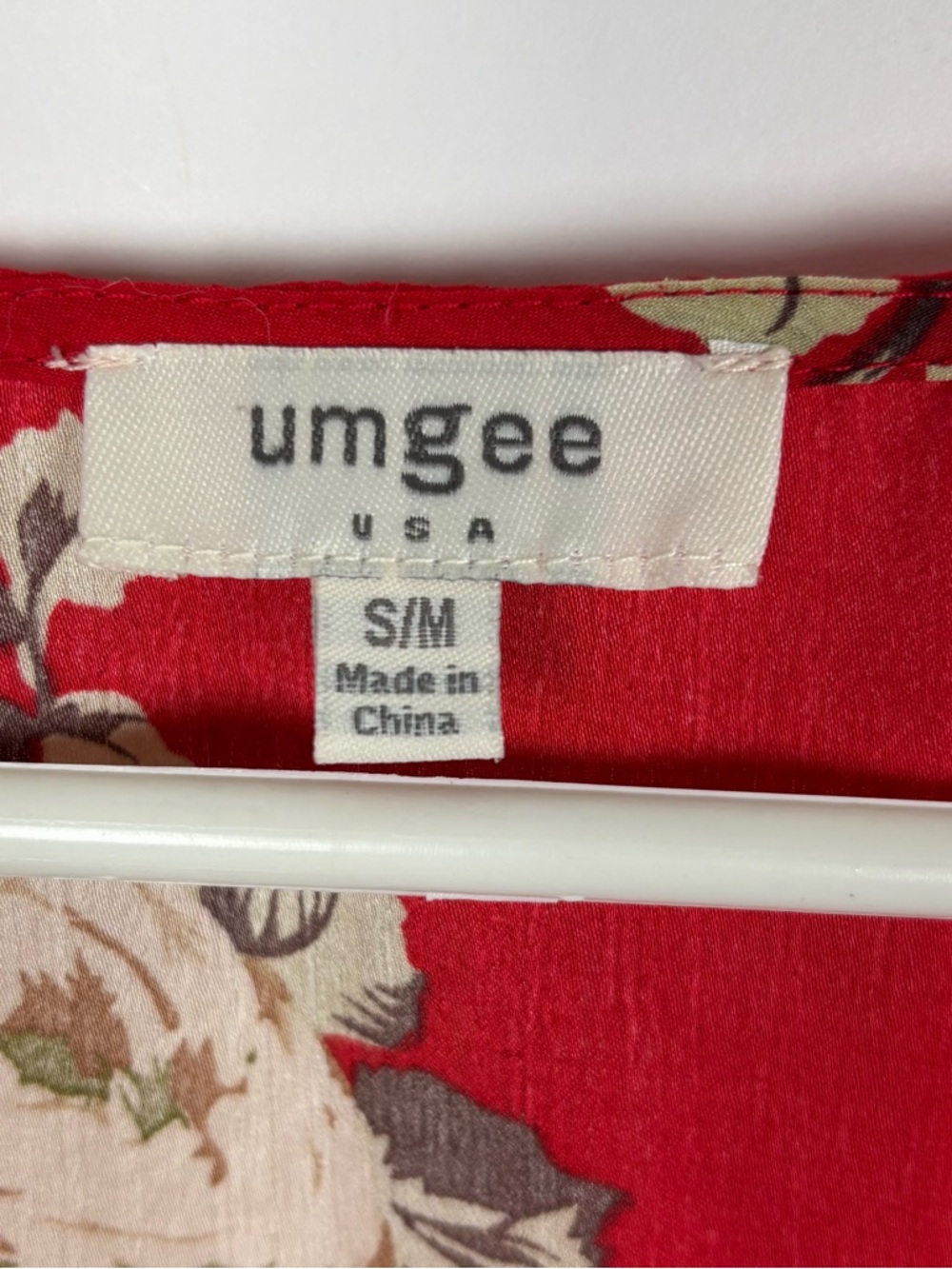 Umgee Kimono Size SlM Red Floral Open Front Boho - Picture 4 of 6